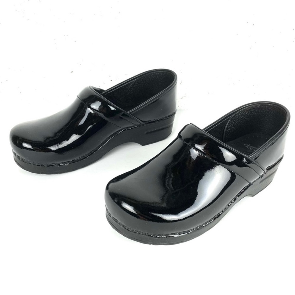 Dansko Patent Leather Clogs Black Size 41
